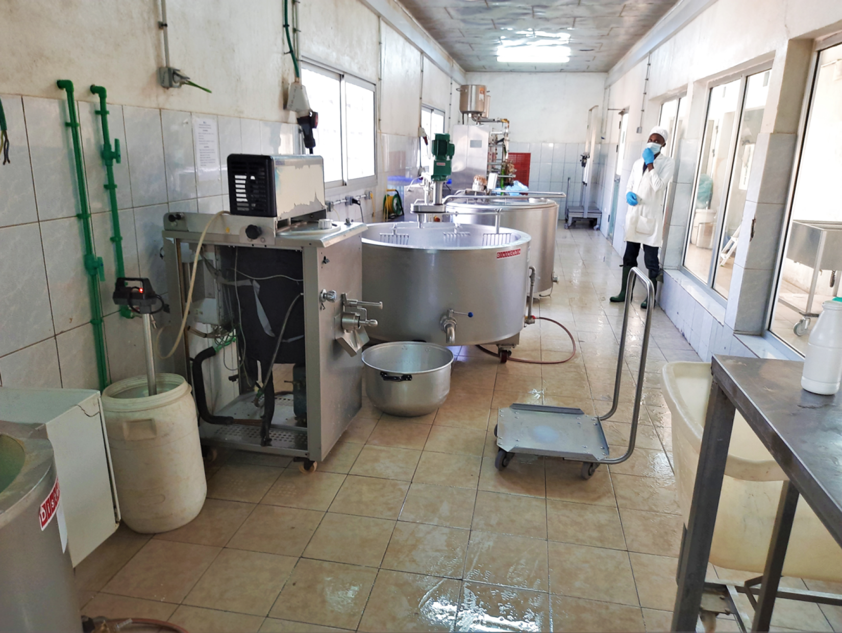 Inside Walde Kossam milk transformation factory