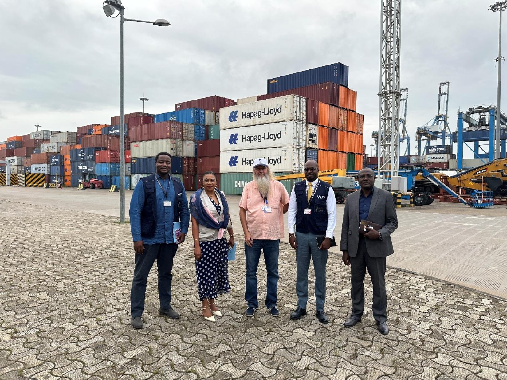 The World Food Programme delegation visited the Kribi Terminal Container activities at the Port of Kribi