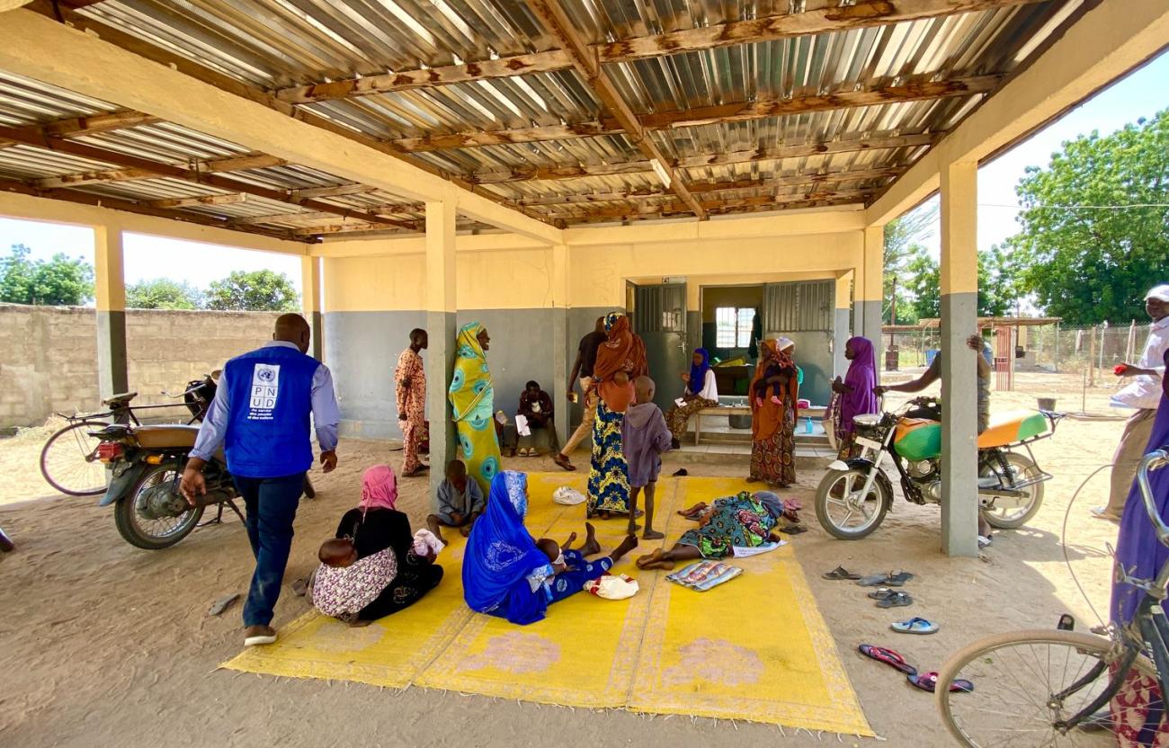 A cross-section of patients in the consultation block of the health center, thanks to UNDP and Japan’s contribution 